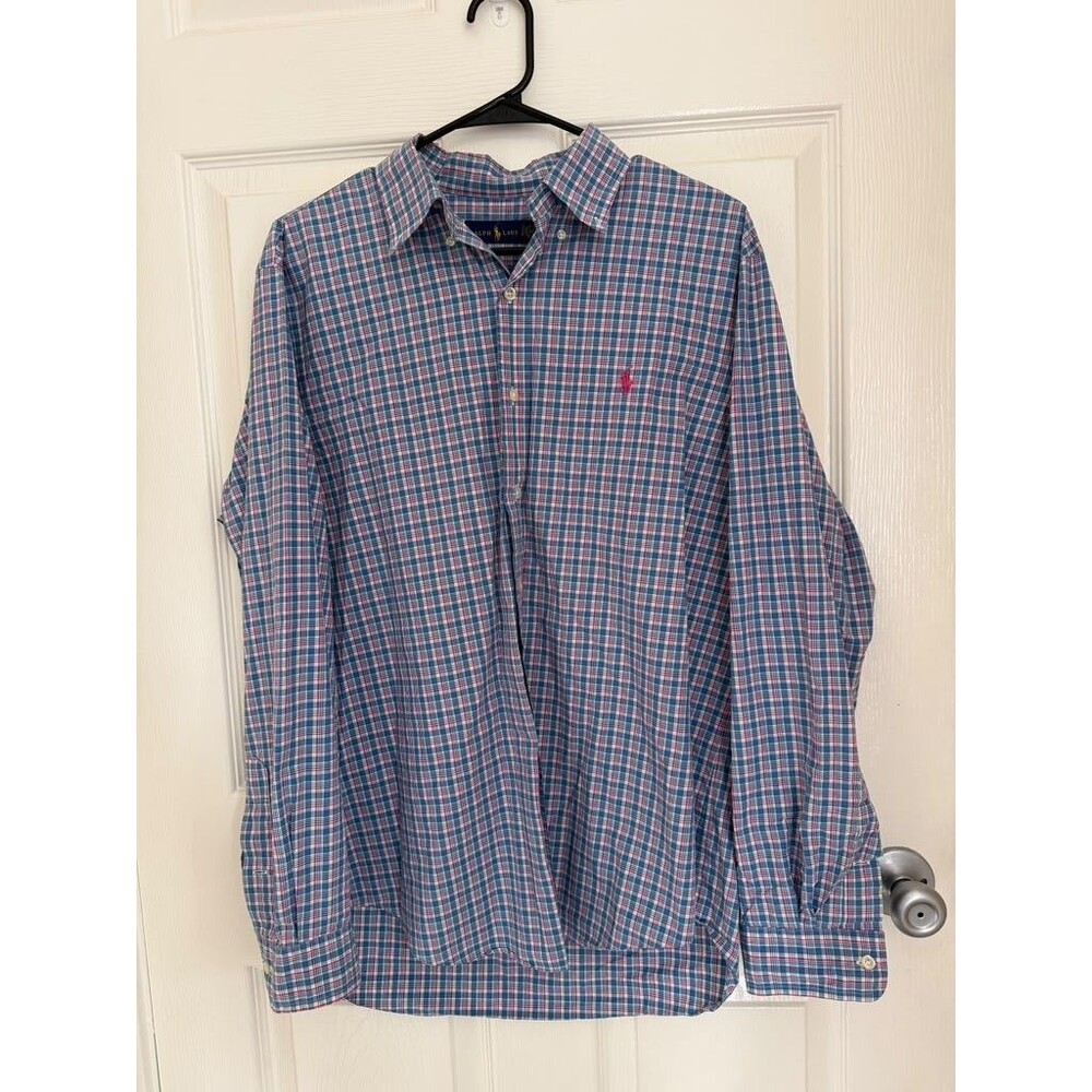 Ralph Lauren Plaid Button Down Shirt Men’s L